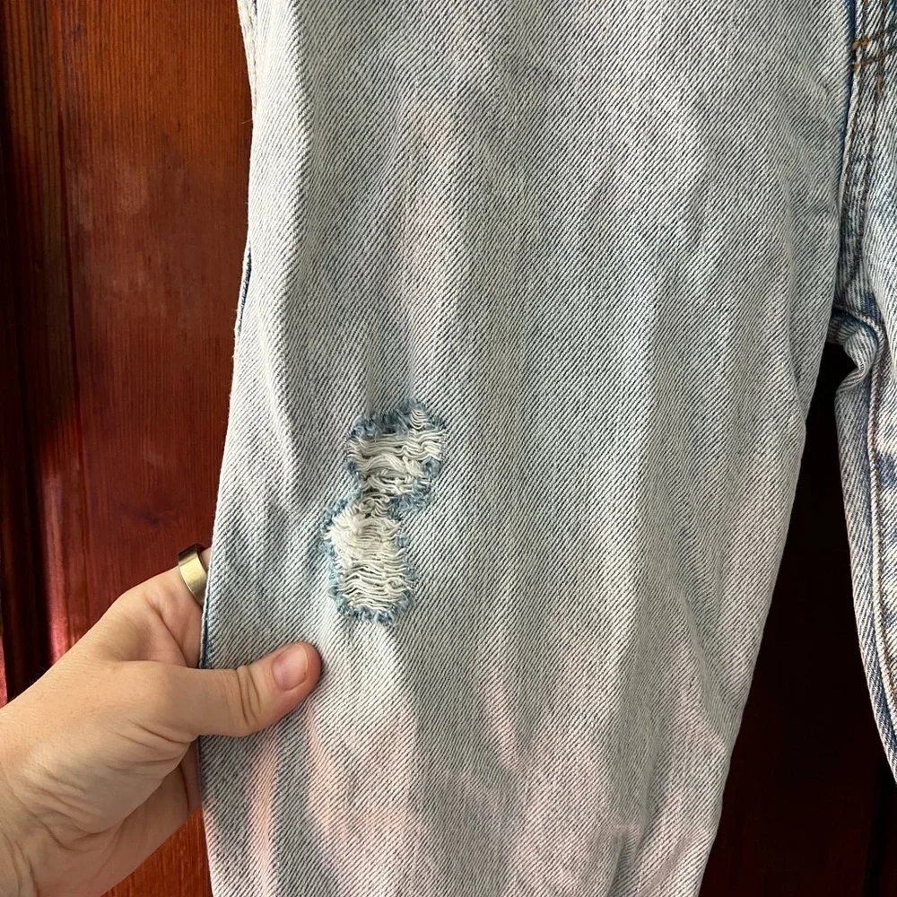 Revice “Made in LA” Distressed High-Rise Jeans — Size 30 — Light Wash